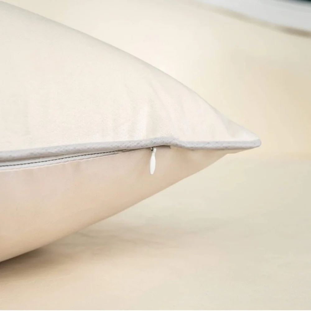 Luxury Home | Luxe Beige Modern Velvet & Jaquard Chevron Throw Pillow Cover